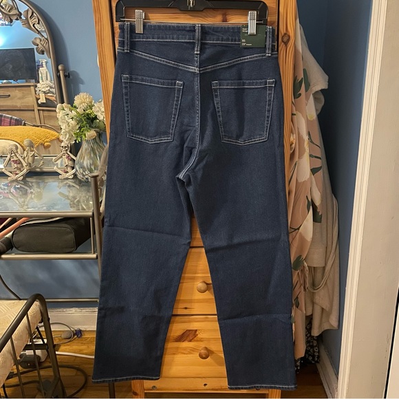 Super-High Rise Contrast Stitch Straight Jeans - Wild Fable - Picture 5 of 7